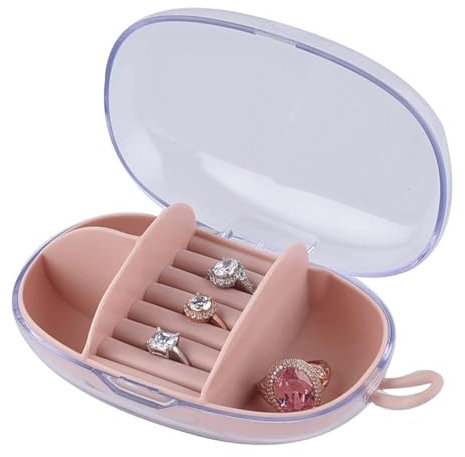 BKEKM Schmucketui, rosa, kleine Schmuckschatulle, Organizer, modischer Ring, Schmuckschatulle, Schmuckdisplay, Reise-Organizer, Schmuckaufbewahrung