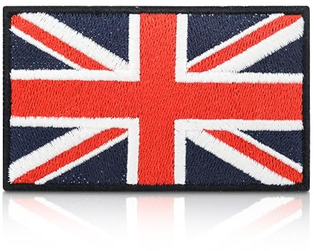 Finally Home Großbritannien Klett Patch | 8,6 x 5,2 cm | England Flagge Patches, Fahne Klettpatches, Union Flag Klettpatch, Great Britain Backpacker Aufnäher