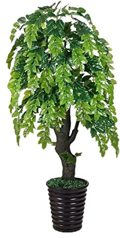 Aartificial Plants Indoor Artificial Tree In Pots, Indoor Outdoor Use Fake Tree With Green Leaves Natural Trunk Fake Plant For Living Room Decor Floor Plant (Color : B, Size : 170cm)