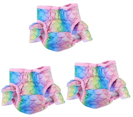 minkissy Physiologische Unterhosen für Rüden, Hundewindeln, Hundewindeln, Welpen, Schutzhose, Sanitärwindel, Hundewindel, Sanitärhose, Hotpants, Baumwolle, 3 Stück