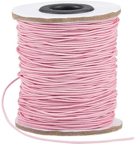 SOFPLATE 100 iarda/ 91 m 1.2mm Rosa Gioielli Cordoncino Elasticizzato per Braccialetti Elastici Cordoncino In Nylon Perline Fili Intrecciati Spandex Cordoncini Elastici per Creazione di Gioielli Acces