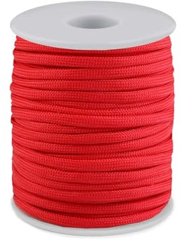 cyclingcolors 1x Cuerda Cordón 4 mm 25 m Polipropileno Decoración Artesanía Bricolaje hogar Plantas Crochet Joyas Cordel Bolso, Rojo