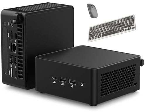 ASUS NUC 14 Pro Mini PC Win 11 Pro, Intel Ultra 7 155H (16C/22T), 16 Go de RAM DDR5, SSD PCIe 512 Go, petit ordinateur de bureau avec processeur graphique Intel Arc/AI GC/AI Boost/AI Ready/Thunderbolt