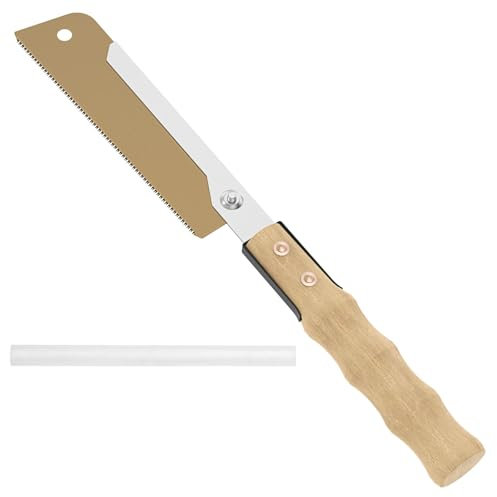 7 inch Hand Saw High Carbon Steel Pull Saw with Wooden Handle Japanese Pull Sawblade Sharpening Cutting Hand Blade for Woodworking, Gardening DIY