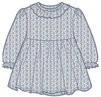 Nbftessie Ls Body Dress Lil, zen blue, 80