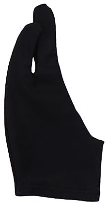 DEARMAMY Two Finger Artist Drawing Gloves Black m Size Curved Sketch Glove Anti-fouling for Digital Art and Graphic Tablet Use