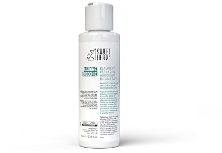 SweetHerd Lozione Detergente Orecchie per Cani e Gatti, con Pantenolo e Glicerina, Senza Profumo – 100ml, Rimuovi i residui di Cerume e Odori Sgradevoli, Made in Italy e Cruelty Free