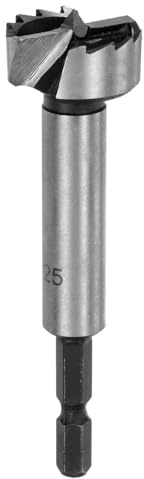 M METERXITY Punta Forstner Per Forare Legno, 1 Pollice (25mm) Punta In Acciaio Al Carbonio A Sezione Esagonale Taglia Cerniere Per Legno Duro/Plastica/Compensato