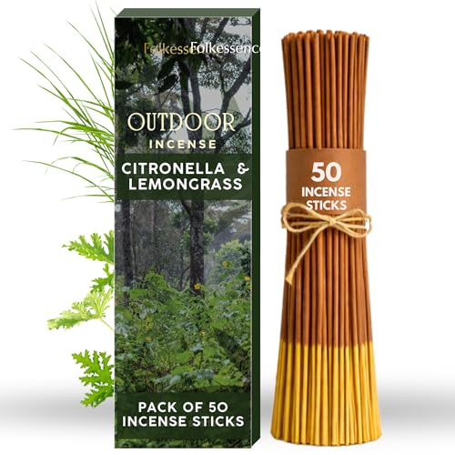 Folkulture Citronella-Räucherstäbchen (50 Incense Sticks) | Duft nach Citronella und Zitronengras