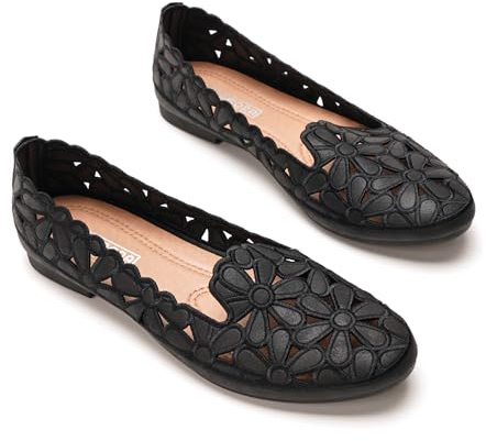 Ballerine Donna Traforate Eleganti Punta Affusolata Scarpe Basse Donna Comfort Morbide Traspiranti Ballerine Estive Leggere Calzata Piccola Antiscivolo Pianta Stretta