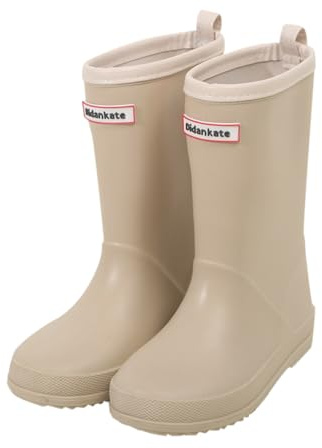 Generisch Bottes de pluie pour enfants, imperméables, antidérapantes, pour filles, garçons, unisexes, bottes de neige pour enfants, 34 imperméables, kaki, 34