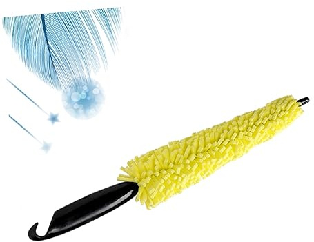 ROMISBABA Spazzola per Cerchi Auto e Pneumatici Auto Manico in Plastica Spazzola in Spugna per Pulizia Rapida di Ruote e Cerchioni e Moto