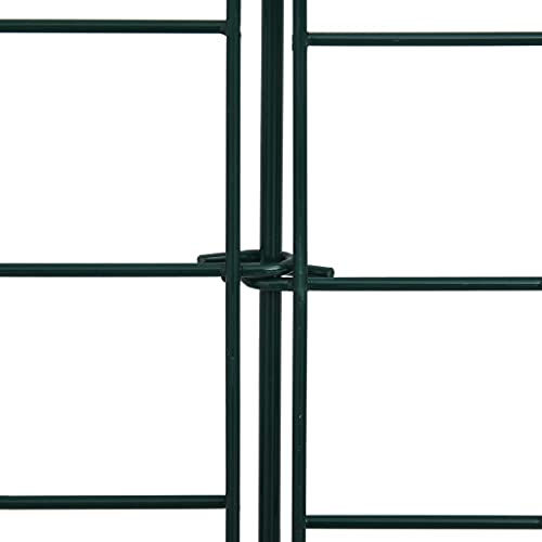 Generic Valvt Trädgårdsstaketset 77,3x26 Cm Grönt, Multifunktionellt Ståltråd, Mångsidig Användning, Enkel Att Installera, Praktiskt Staketset med Skyddande Stängsel för Barn, (77,5 x 64 cm)