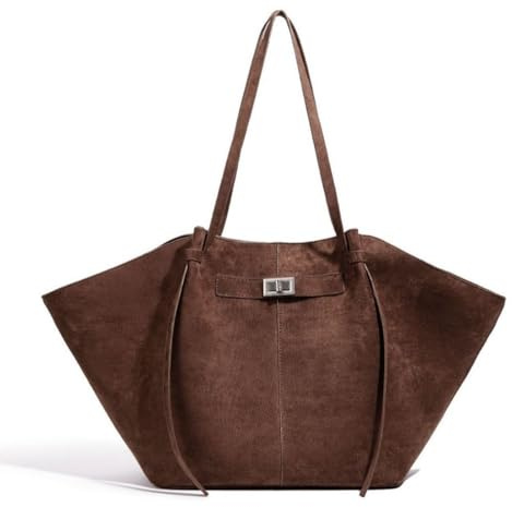 JIABAOZ Tote Bag Damen,Shopper Tasche Damen Groß,Kunstwildleder Tote Bag,Large Shoulder Handbag Mit Abnehmbarer Schlaufe,Shopper Für College Schule Arbeit Reisen Shopping