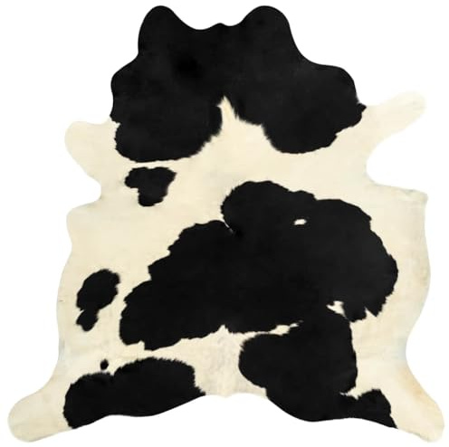 Generico Tappeto in Vera Pelle Bovina Bianco e Nero 150x170 cm,Casa e Giardino,Arredo,Tappetini,Nero,4 kg,284343
