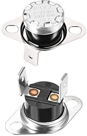 sourcing map 2 Stücke Temperaturschalter Thermostat 55°C 10A N.O | Normalerweise offen