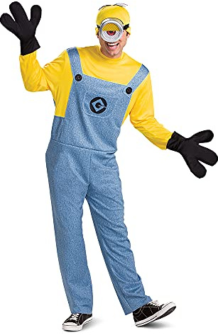 Disguise Deluxe Minion dräkt för vuxna, flerfärgad, M (38–40)
