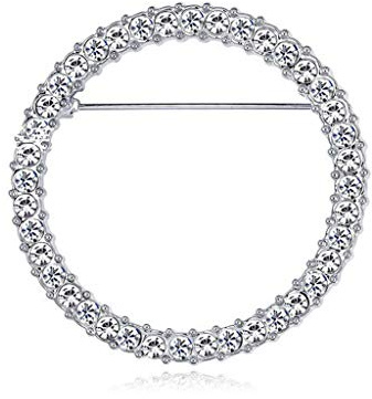 lfdhcn Runde Kristall Brille Halter Brosche Lesebrille Halter Brosche Pin für Frauen