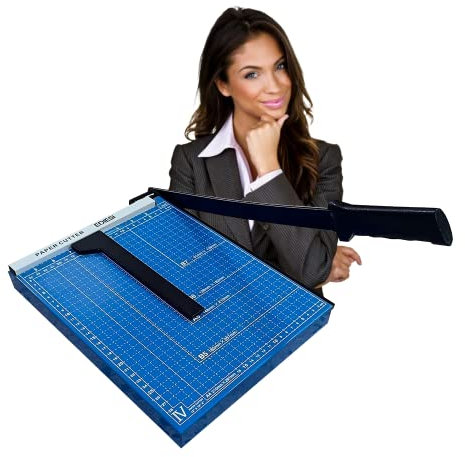 Ediesi, Papierschneider, A4, Schneidemaschine, Papierschneidemaschine, Hebelschneider, Schere für Papier und Fotos, Manuell, höchste Präzision, 4 Farben erhältlich (Blau, A4)