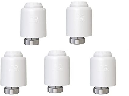 SPORTARC 5 STÜCKE Smart Heizkörperthermostat, Zigbee Thermostatisches Heizkörperventil TRV Programmierbares Zubehör für Zentralheizungssysteme, Funktioniert mit für Tuya und Alexa, Google