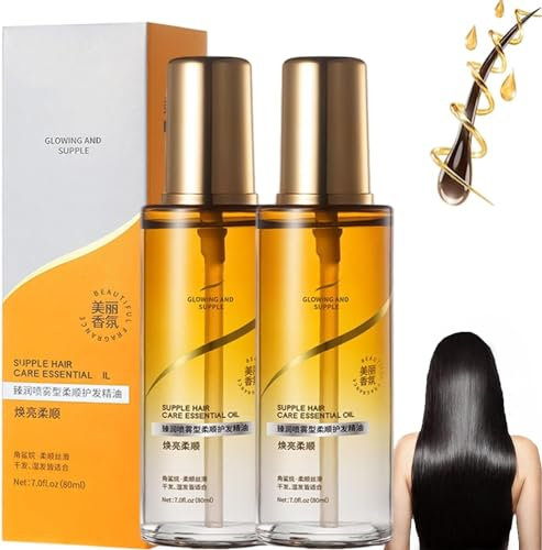 Huile essentielle de traitement capillaire hydratant, huile essentielle de soins capillaires souples, spray à l'huile essentielle de soin des cheveux, huile hydratante et fortifiante pour cheveux