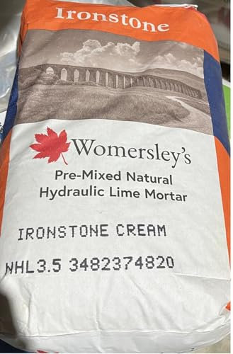 Womersleys Ironstone Heritage Lime Mortar Cream Pre Mixed Natural Hydraulic Lime and Sand 25kg Bag