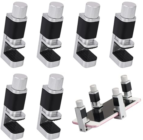 LEKEFETO Ensemble de 6 pinces métalliques ajustables, pince pour écran LCD, pinces de fixation pour écran LCD, outils de réparation d'écran de téléphone, outil de réparation ajustable pour smartphone