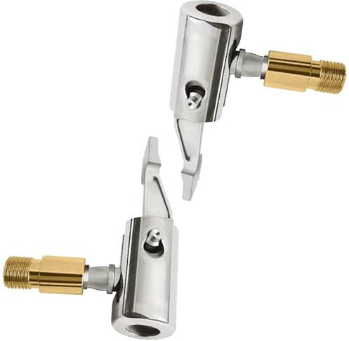 ANBOO Autoventil Hebelstecker Autoventil Adapter 2 Stück Air Chuck Messing Adapter Reifenfüller Ersatzteile für Reifenfüllanschluss Hochwertiger Clip für Auto Luftreifen
