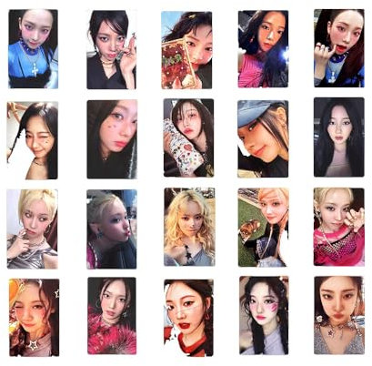 Ariesxin KPOP Album Armageddon Photocard Karina Giselle Winter Ningning Postcard Double Sided Lomo Cards Fans Collection Gift (Armageddon 20-Piece Set)