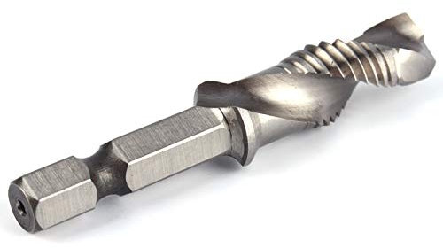 M10 HSS-Sechskantschaft-Bohrer-Gewindebohrer-Kegelbohrer für Weichmetall, Aluminium, Eisen mit Selbstzentrierender Spitze, 1-Schritt-Verarbeitung