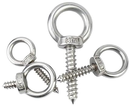 HESHUWEN Ringschraube 1 stücke M4 M5 M6 M8M10M12 304 A2 Edelstahl Selbstschneidende Ringmutter Bolzen Auge Hebehaken Sound Lautsprecher Schrauben Selbstschneidende öSenschrauben(M10x40mm)