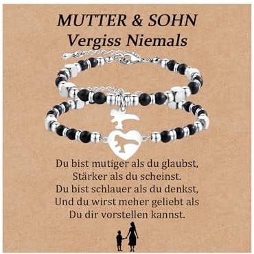 YELUWA 2PCS Zurück Zu Schule Geschenke Mutter Tochter Sohn Armband | Mama & Ich Armband Ersten Tag Der Schule Vorschule Passenden Wunsch Dinosaurier Armbänder Set Für Mutter Tochter Mutter Sohn