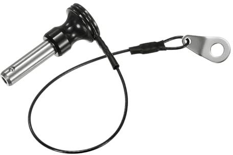 M METERXITY Pasador de Bloqueo de Bola 5/16 [8mm] de Diámetro 25/32 [20mm] Largo Pasadores de Liberación Rápida con Botón de Presión y Cable de Lanyard [Acero Inoxidable 304]