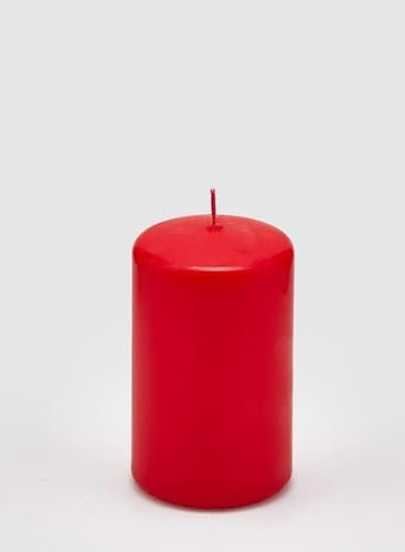 EDG Enzo De Gasperi Klassische Weihnachtskerze Moccolo H 10 cm D 6 cm rot