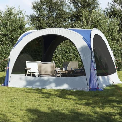 Xichuzi Partyzelt Blau 360x360x215 cm 185T TAFT, Festzelt, Pavillion, Bierzelt, Garten Party Zelt, Gartenzelt, Grillpavillon - 94369