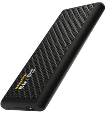 Nitecore Powerbank NB Air - 5000mAh USB-C Externer Akku, IPX7 Wasserdicht, 89g Leicht, Schnellladung, Tragbar, Schwarz