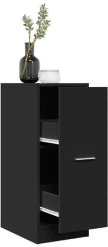 JHQHSM Armoire à pharmacien, armoire d'appoint, commode dans le salon, la salle de bain, la chambre à coucher, la cuisine, noire, 30 x 41 x 77,5 cm