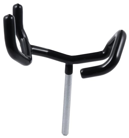 Microphone Boompole Holder Black Metal Plastic Stand Bracket | Microphone and Boom Pole, Audio-visual Equipment Use, Stable Holding and Support, Creative Stylish Design