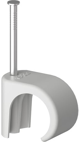 Temolink Abrazaderas para cables, 50 unidades, 18-22 mm, acero inoxidable 304, para gestión de cables de teléfono y Ethernet, cable de alimentación, tubo, color gris