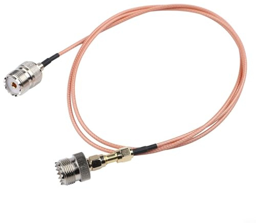 Cavo coassiale RF UHF con adattatore femmina a femmina e maschio a SO239 compatibile con radio Baofeng CB e Walkie Talkie