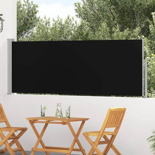 Genérico Toldo Lateral retráctil de jardín Negro 100x300 cm,Casa y jardín,Artículos de Exterior,Sombrillas-48370
