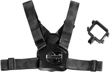 SMALLRIG Quick Release Action Camera Chest Mount with Adjustable Harness Strap, Safety Lock, for DJI OSMO Pocket 4 3/Action 6/5 Pro/4/3, for GoPro 13/12/11, for Insta360 Ace Pro 2, for AKASO - 6050
