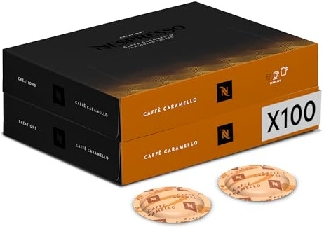 Nespresso Professionnel - Bundle 100 Capsules cafés - Barista CREATIONS Caffè CARAMELLO (2 boîtes de 50) - Adapté aux professionnels