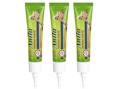 Paquet 3 lots de Henné naturel Anila | Utilisation : Convient parfaitement aux tatouages temporaires orientaux et aux décorations traditionnelles au henné.