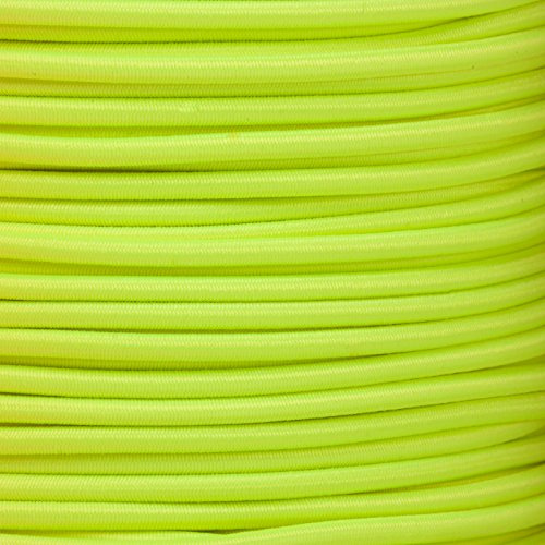 Kahage 5m Gummikordel - Hutgummi - Rundgummi, hochwertig, extra-stark in 3mm, Neongelb