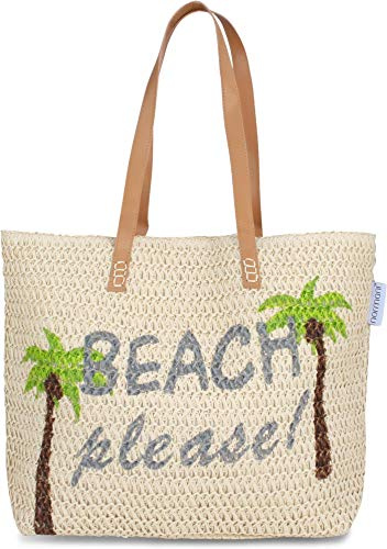 normani Strandtasche Schultertasche Handtasche Umhängetasche mit Sommer Design und großem Volumen