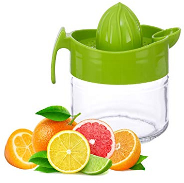 TrendyUK - Fruit Juicer in 4 Colors - Hand Press Easy to Use Kitchen Gadgets - Lemon Lime Orange Squeezer (Green)