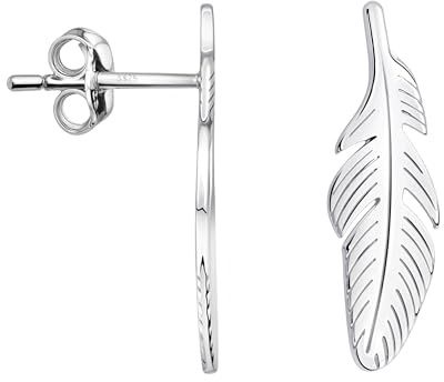 SOFIA MILANI - Damen Ohrringe 925 Silber - Feder Ohrstecker - 20880