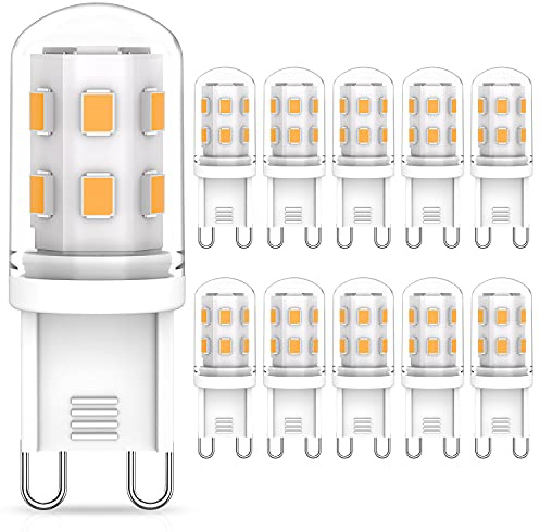 Cxyemt G9 LED Lampen 2W Ersatz Für 20W Halogenlampe Warmweiß 2700K Glühbirnen, AC 220-240V G9 LED Leuchtmittel, Kein Flackern, Nicht Dimmbar, 10er Pack