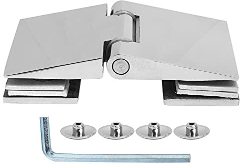 Glass Door Clamp 304 Stainless Steel Shower Door Hinge Bathroom Hinge Used to Reinforce 8-12 mm Glass Door